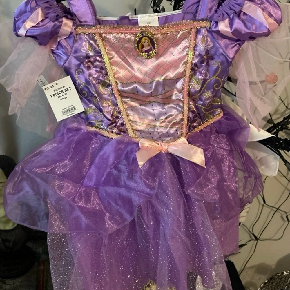 Tangled Rapunzel Costume for Children, Girls XS (4/5) - Picture 5 of 8